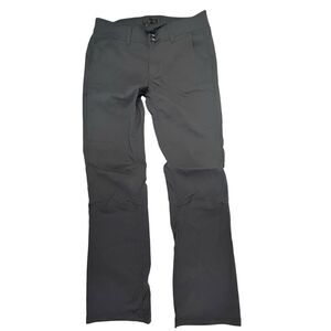 Prana Halle II Pant Women Size 8 Gray Straight Hiking Roll Tab Convertible